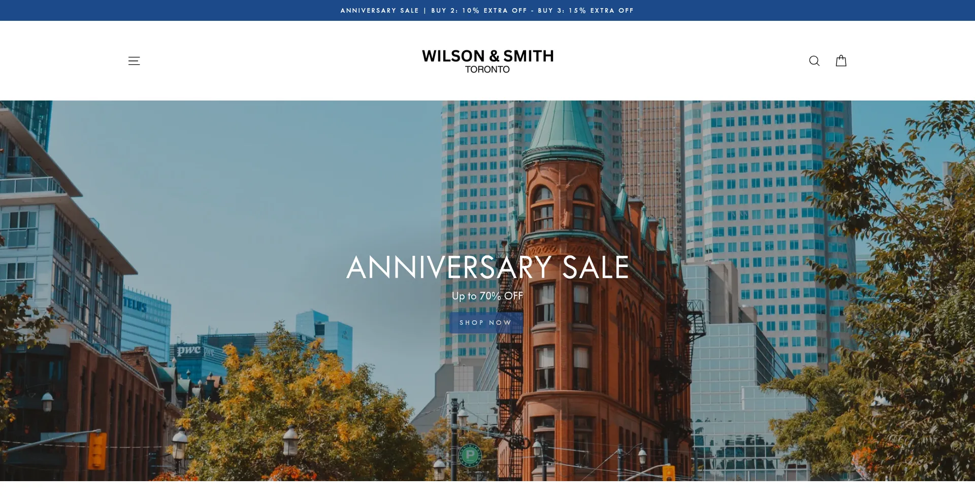 Website screenshot of Wilson-smithboutique.com