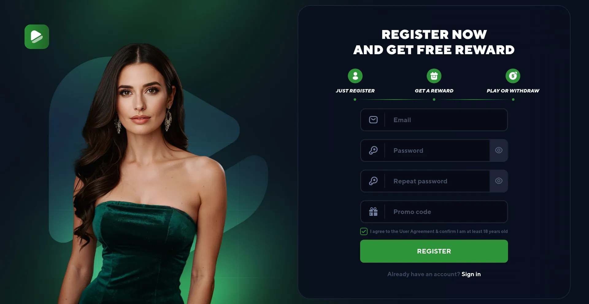 Website screenshot of Winjom.com