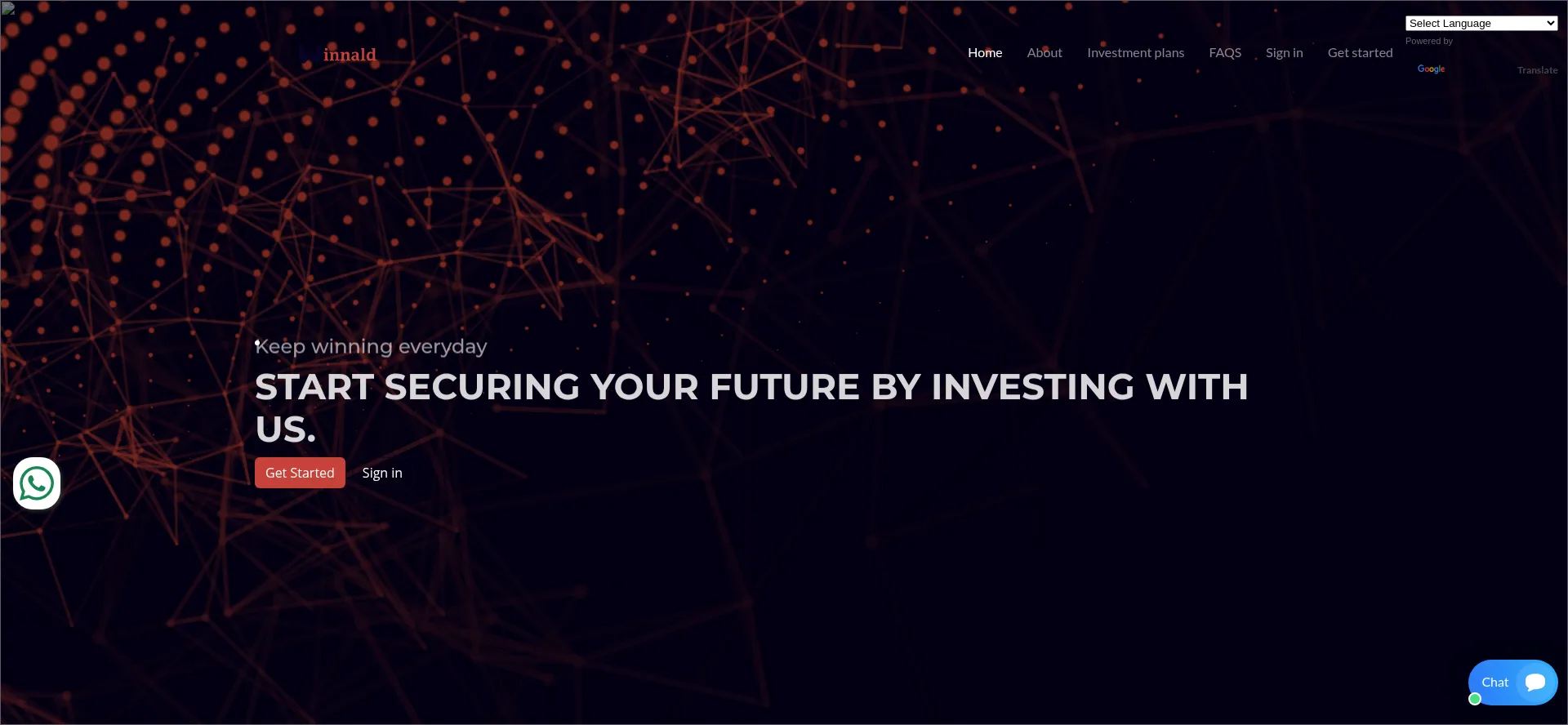 Website screenshot of Winnald.com
