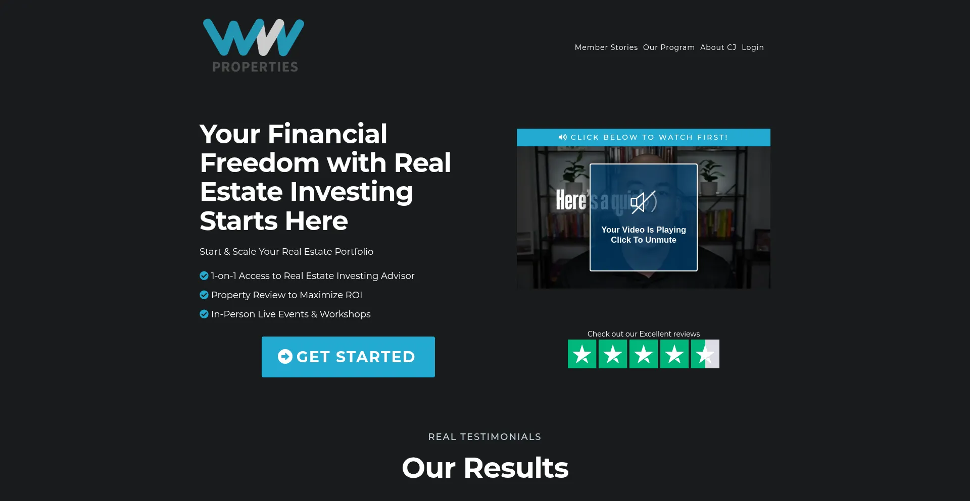 Website screenshot of Wnnproperties.com