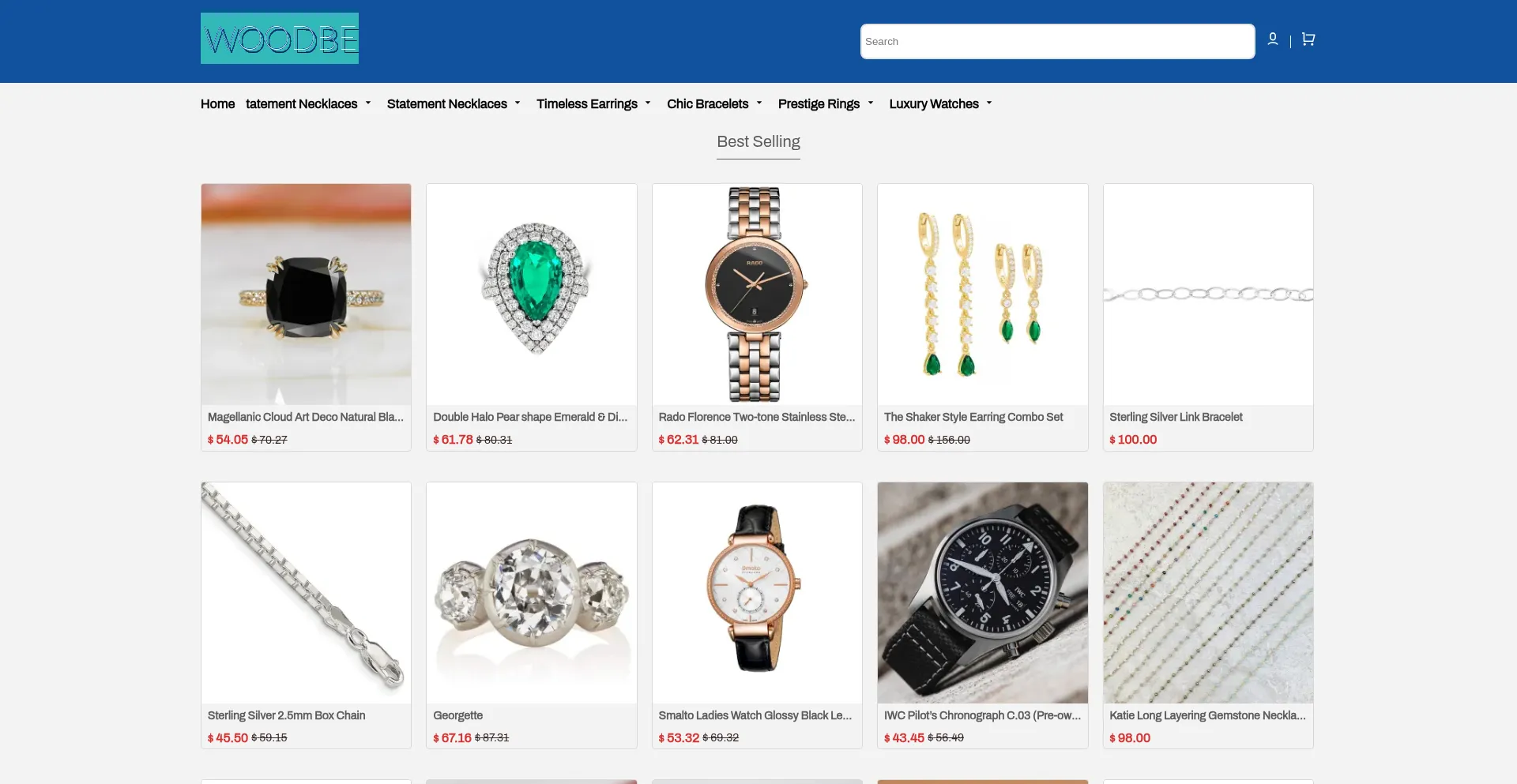 Website screenshot of Woodbe.shop
