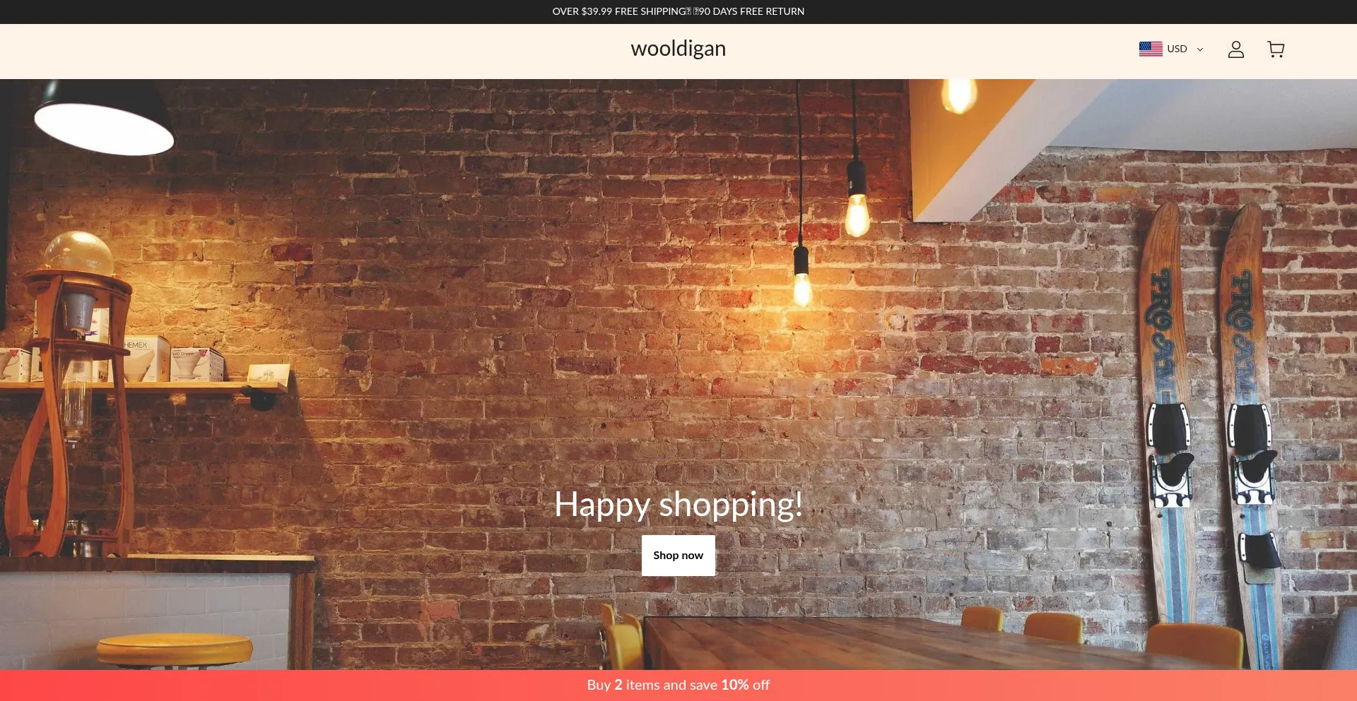 Website screenshot of Wooldigan.com