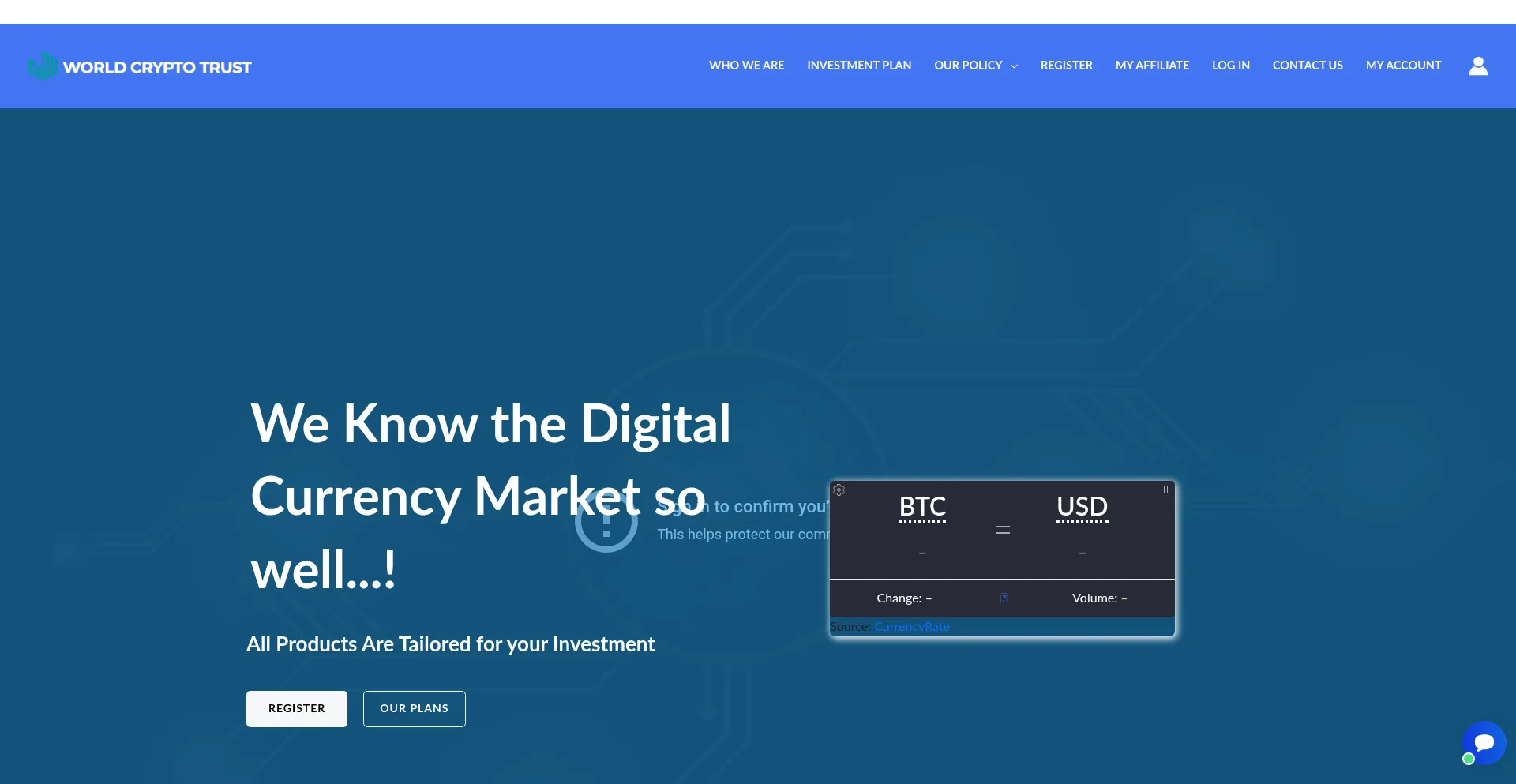 Website screenshot of World-crypto-trust.com