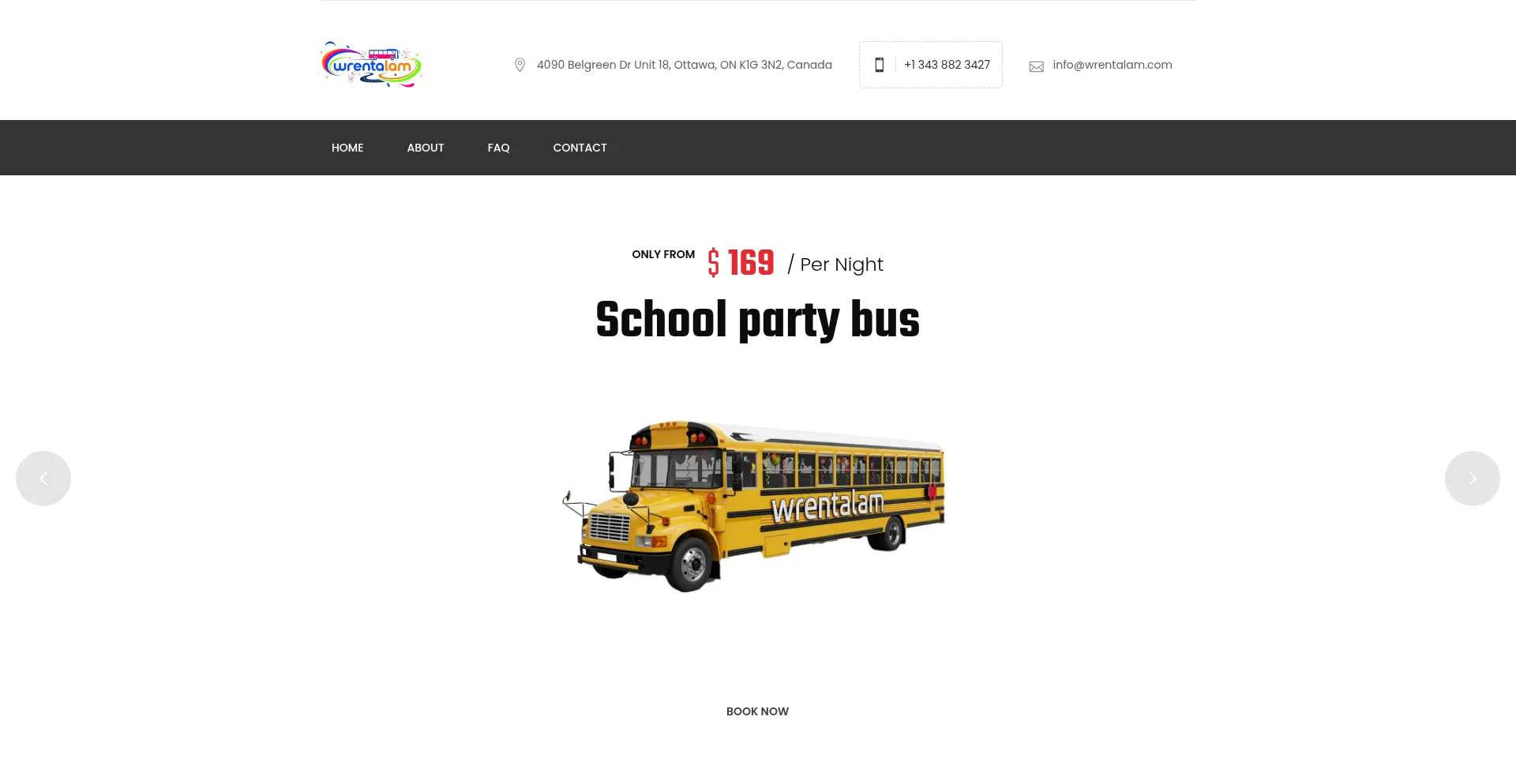 Website screenshot of Wrentalam.com