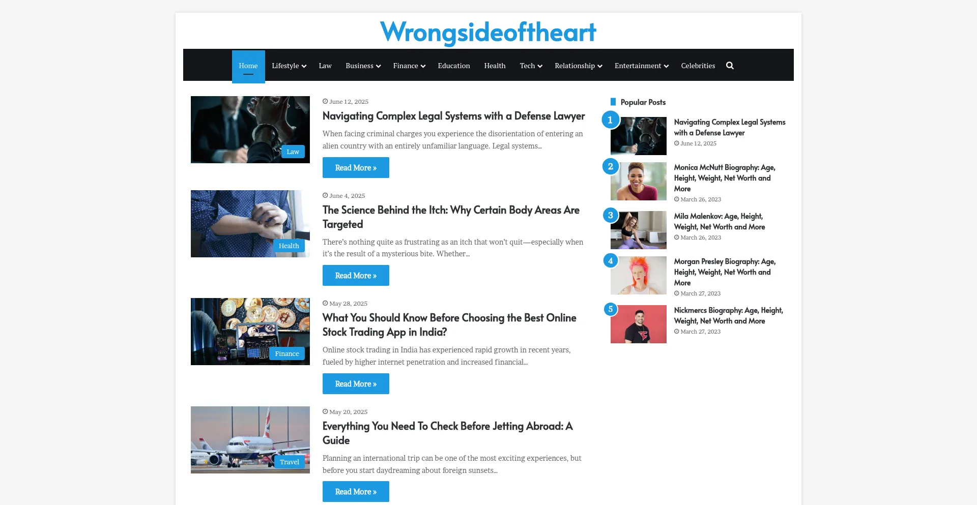 Website screenshot of Wrongsideoftheart.com