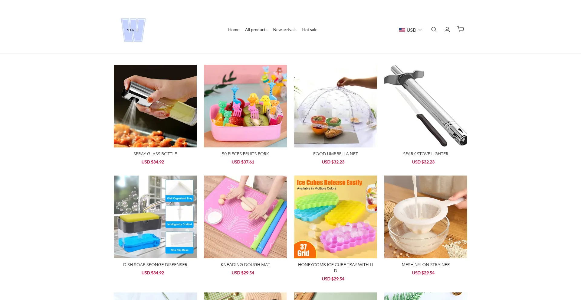Website screenshot of Wxrei.com