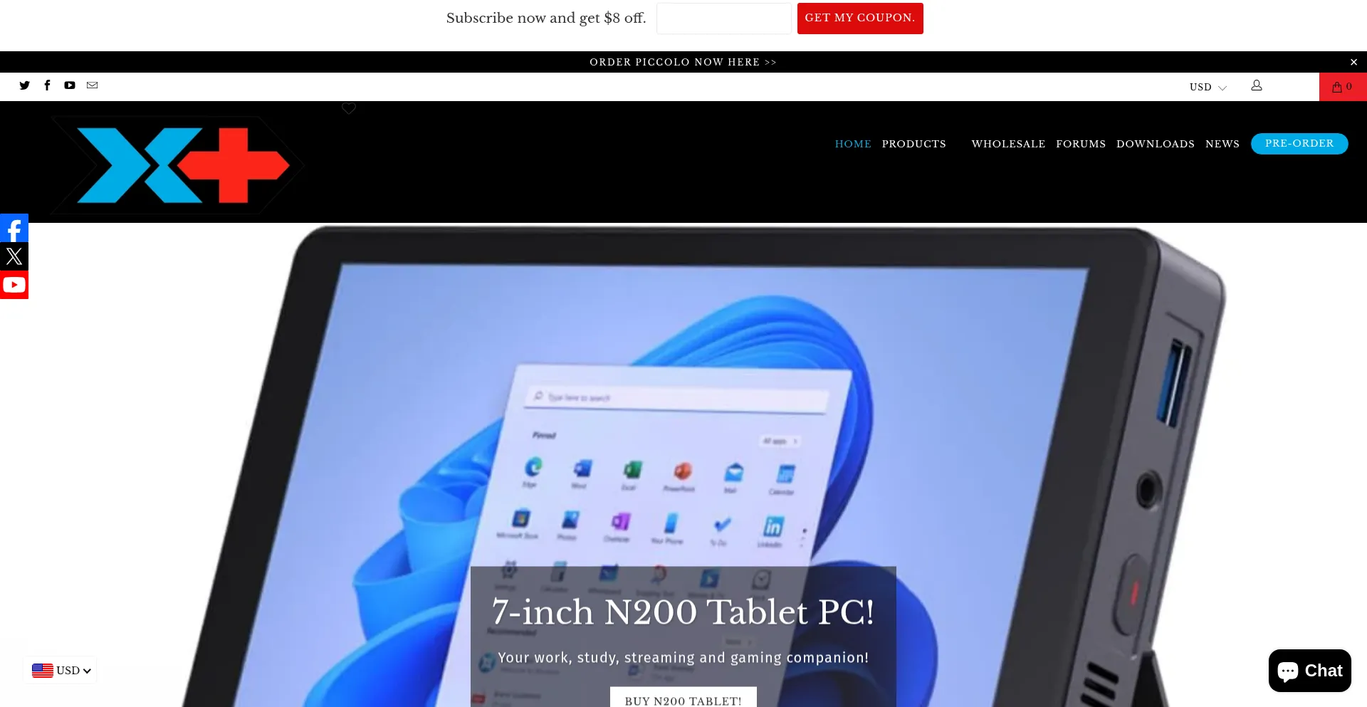 Website screenshot of X-plus.store