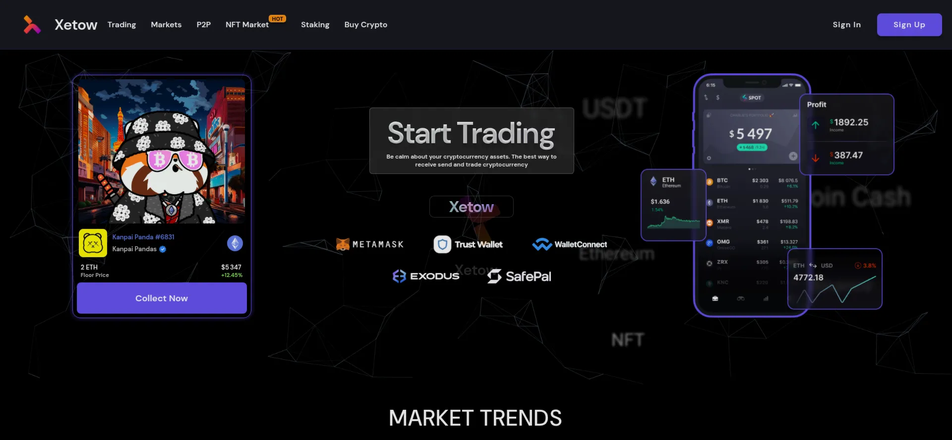 Website screenshot of Xetow.com