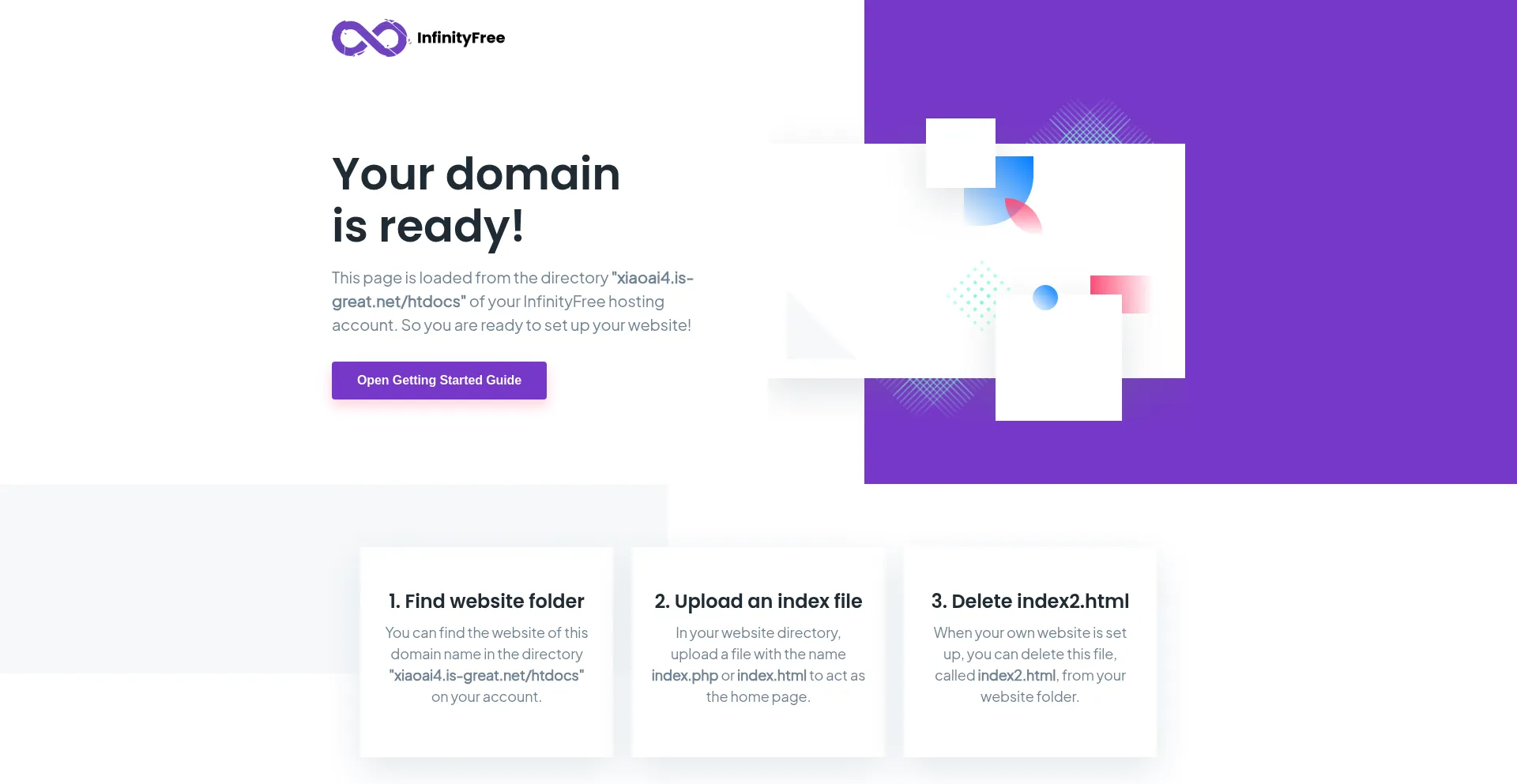 Website screenshot of Xiaoai4.is-great.net