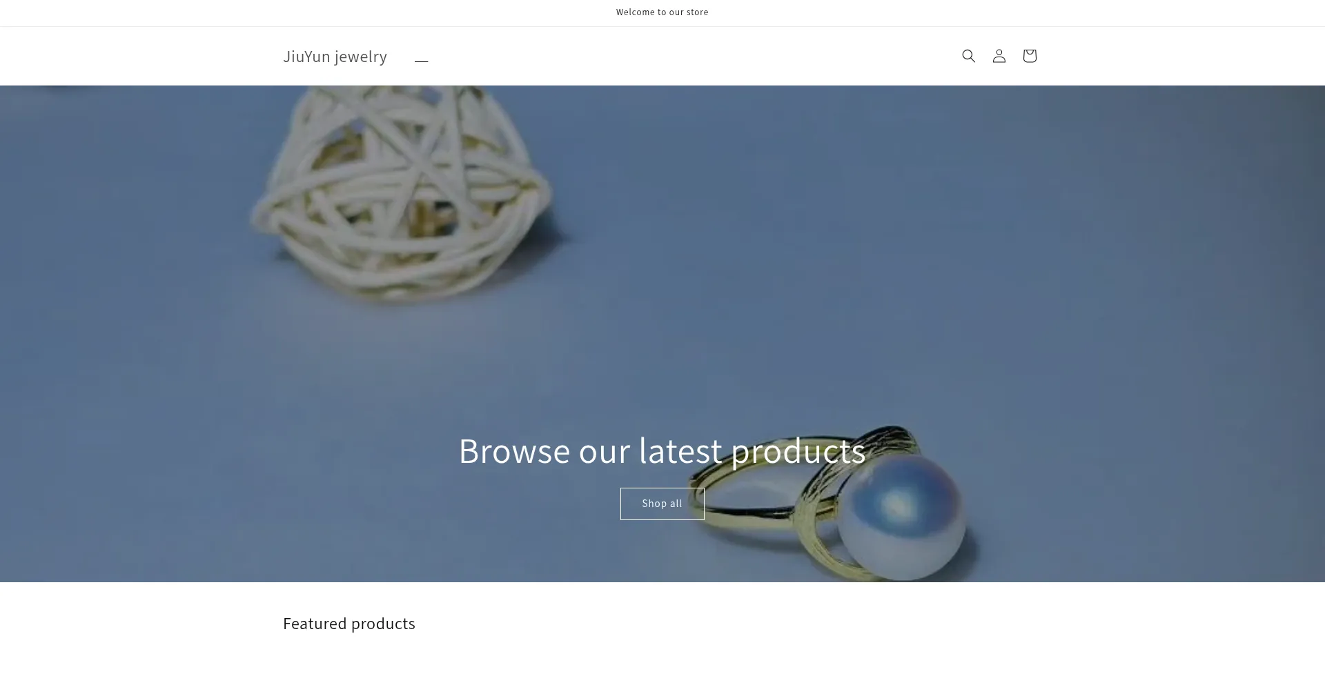 Website screenshot of Xinyi-jewelry-store.myshopify.com