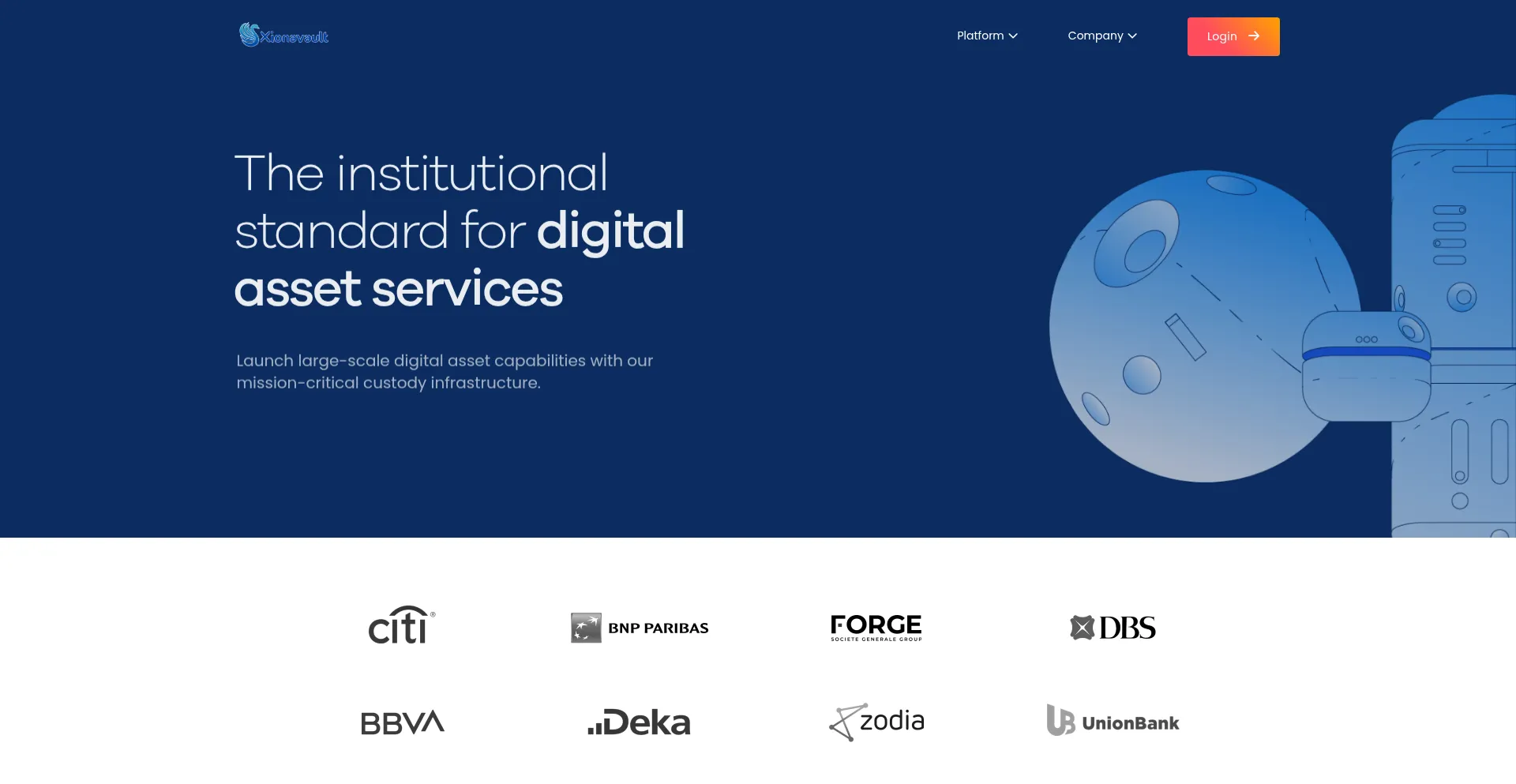 Website screenshot of Xionavault.com