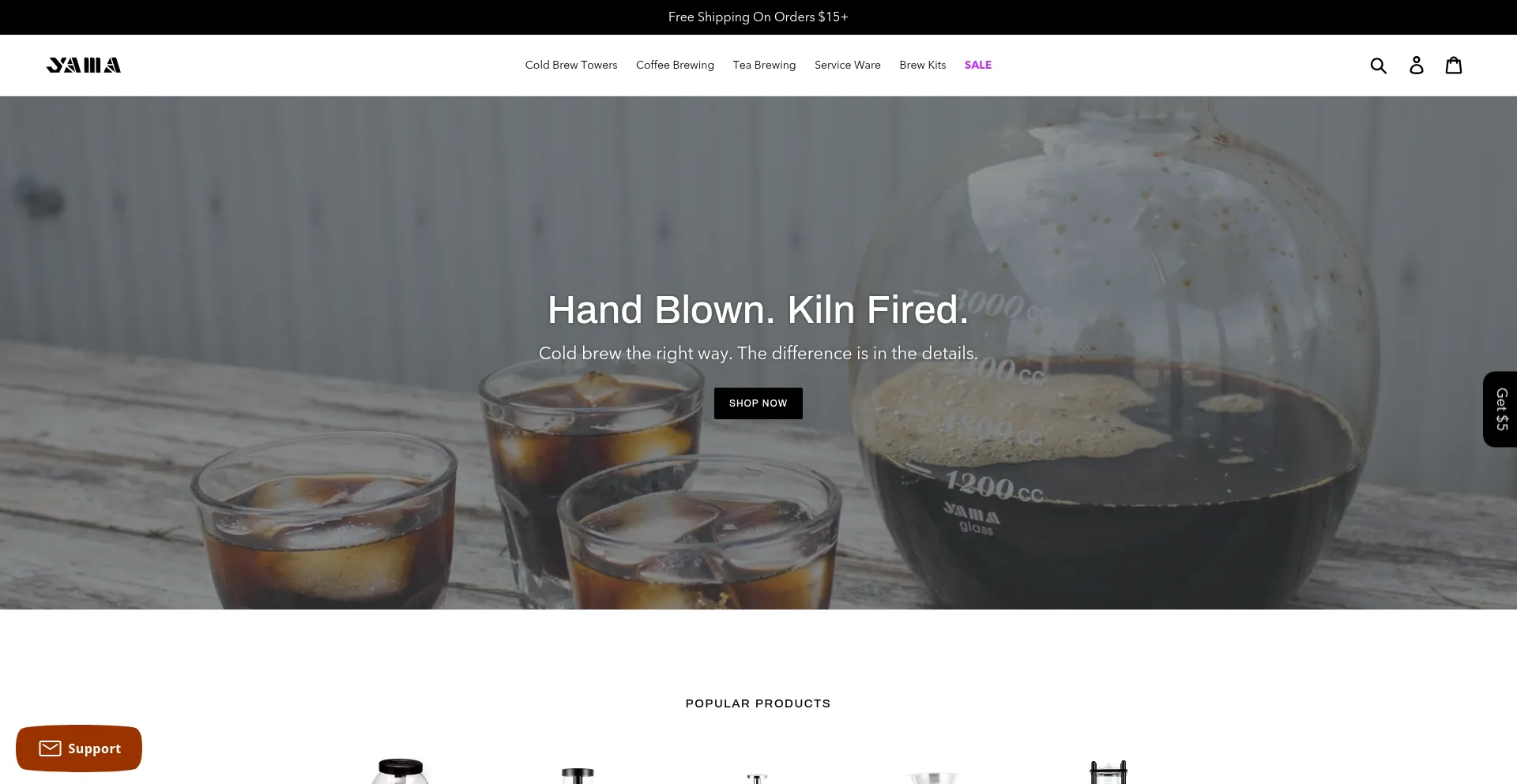 Website screenshot of Yama-glass.com