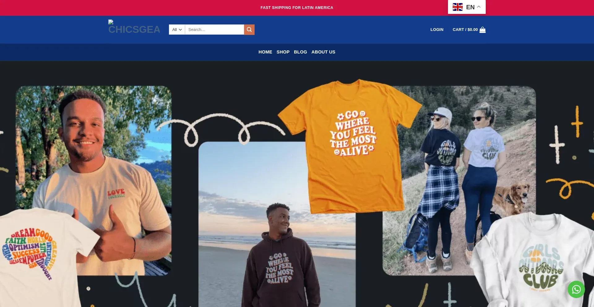 Website screenshot of Ychicsgear.shop