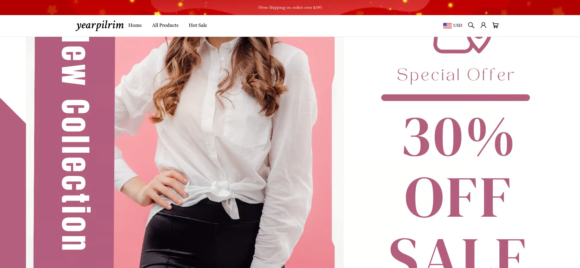 Website screenshot of Yearpilrim.com