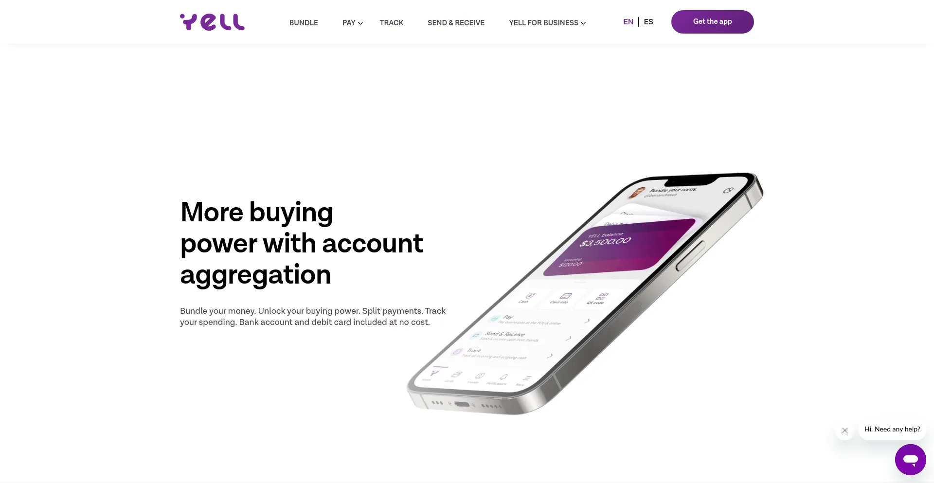 Website screenshot of Yellpayment.com
