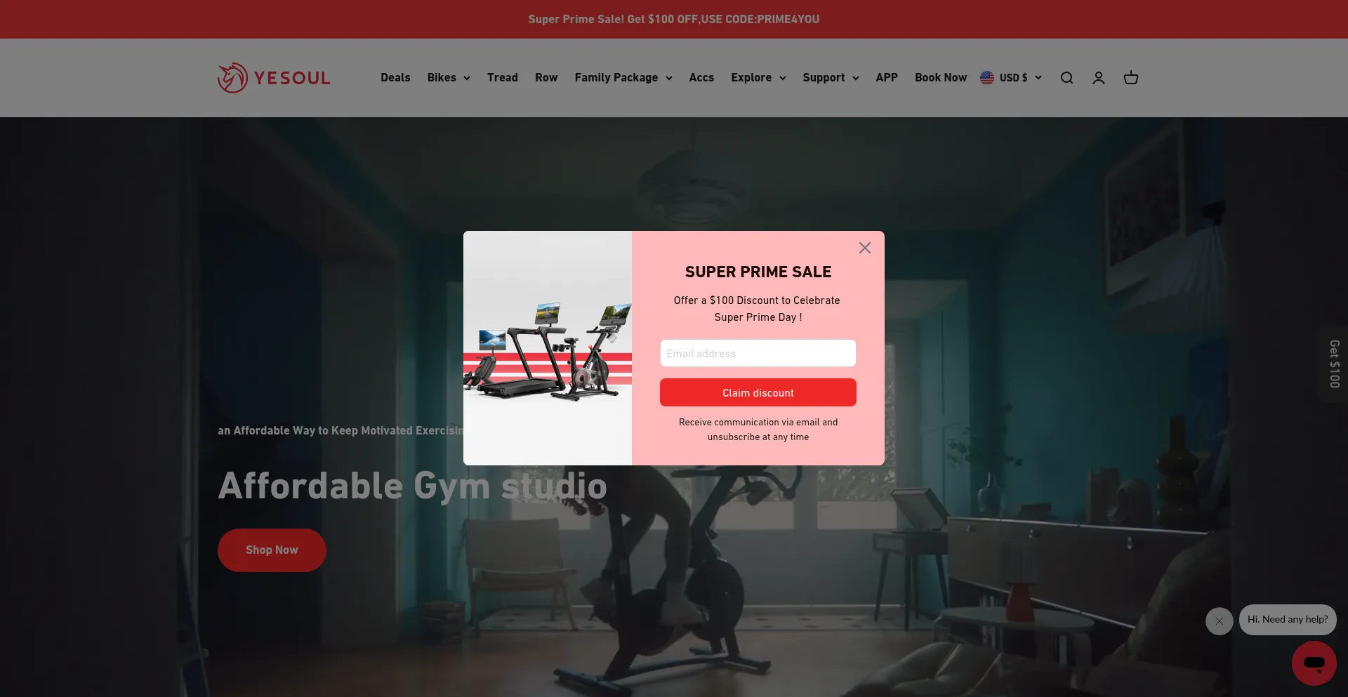 Website screenshot of Yesoulfitness.com