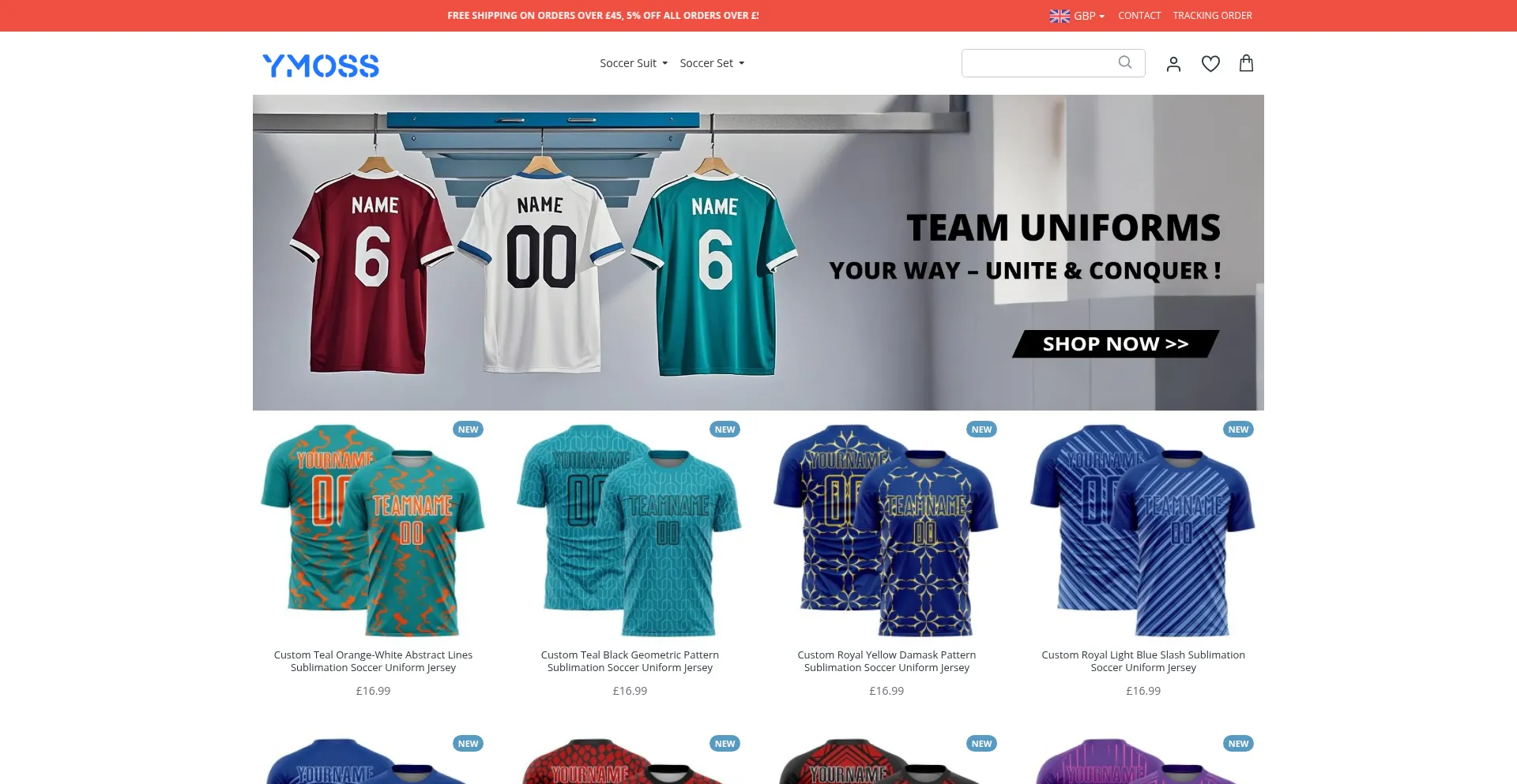 Website screenshot of Ymoss.com