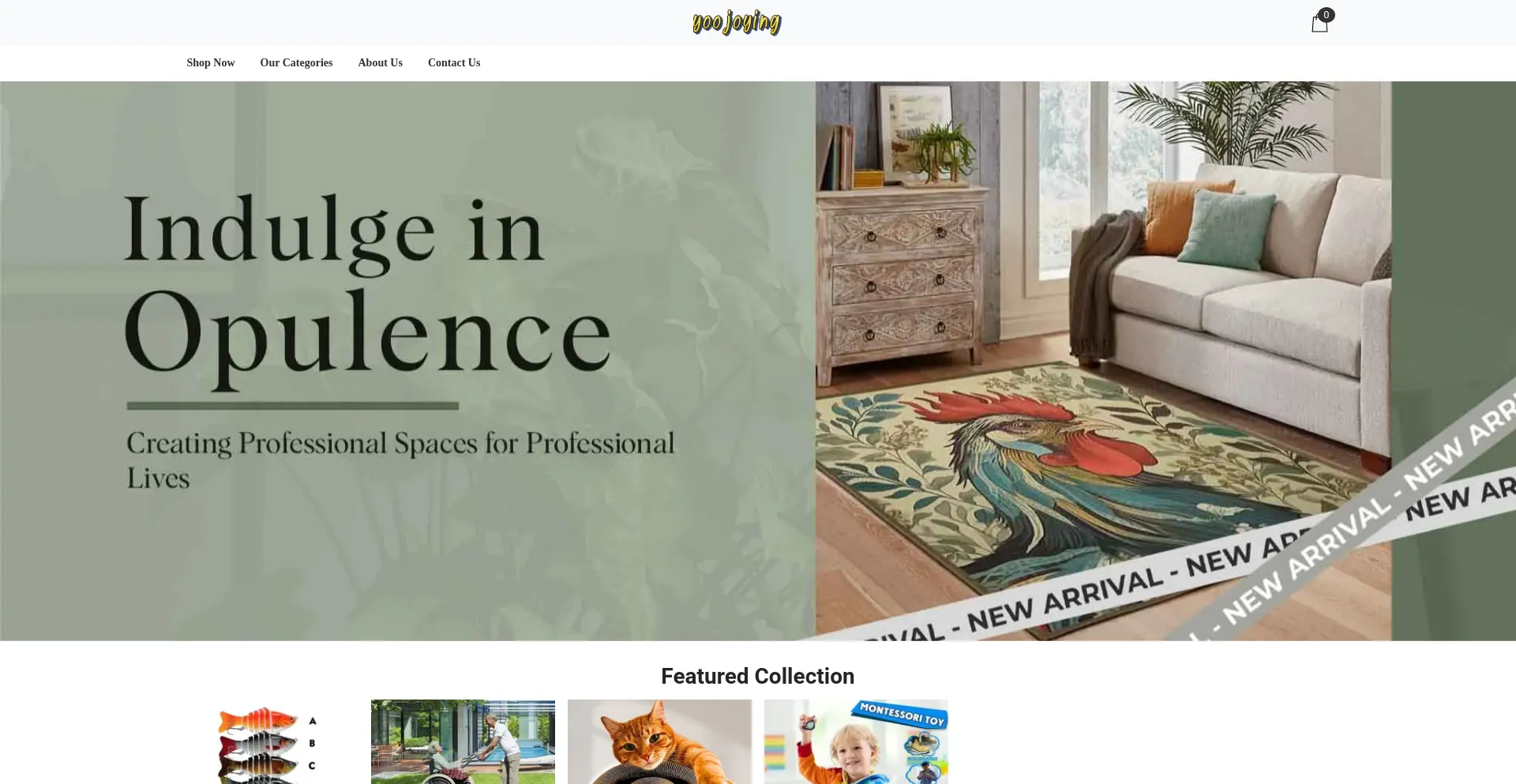 Website screenshot of Yoojoying.shop