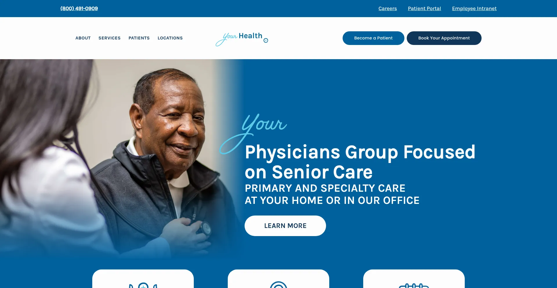 Website screenshot of Yourhealth.org