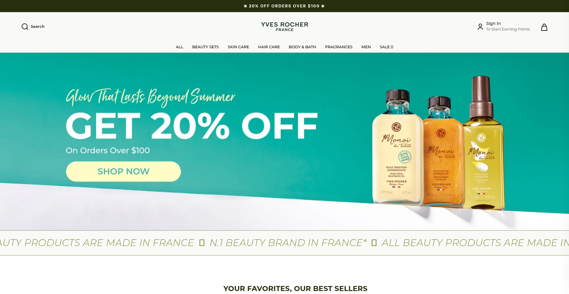 Yves-rocher.com Screenshot