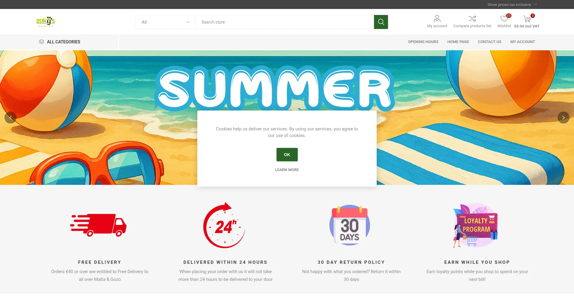 Zakys.com.mt Screenshot