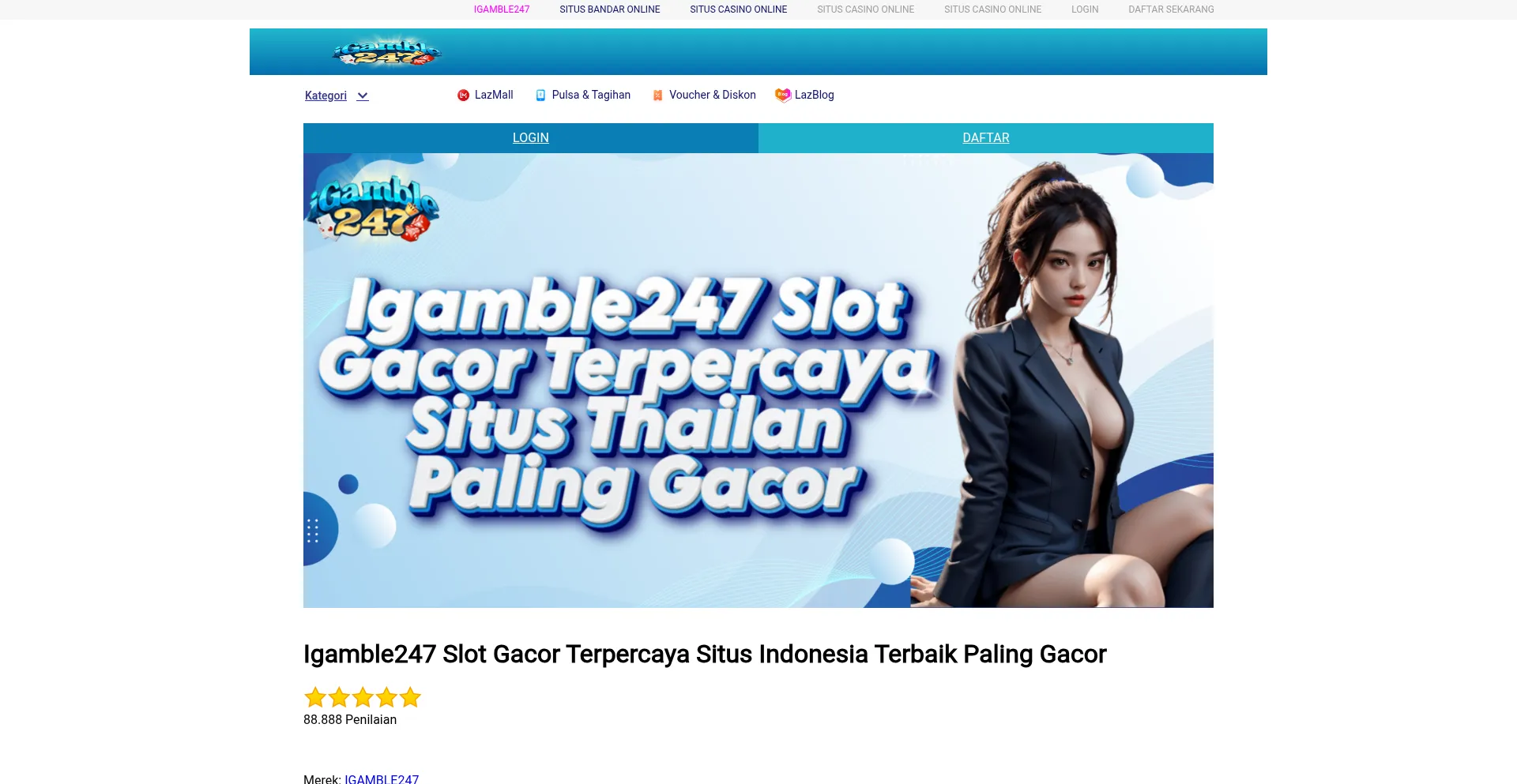 Website screenshot of Zaoree.com