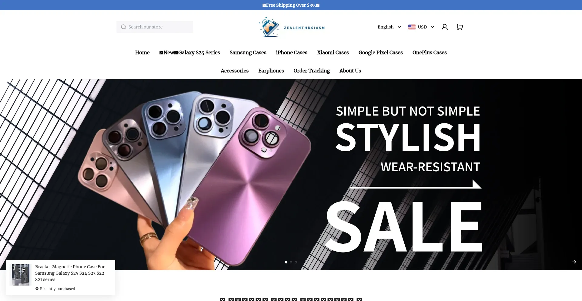 Website screenshot of Zealenthusiasm.com