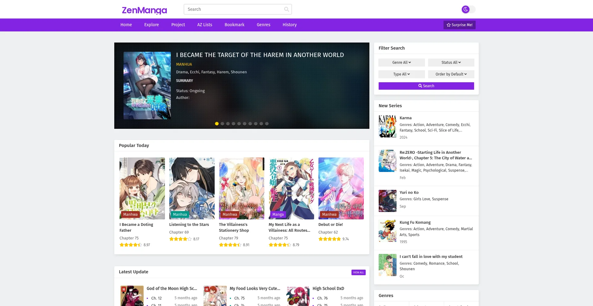 Zenmanga.org Screenshot