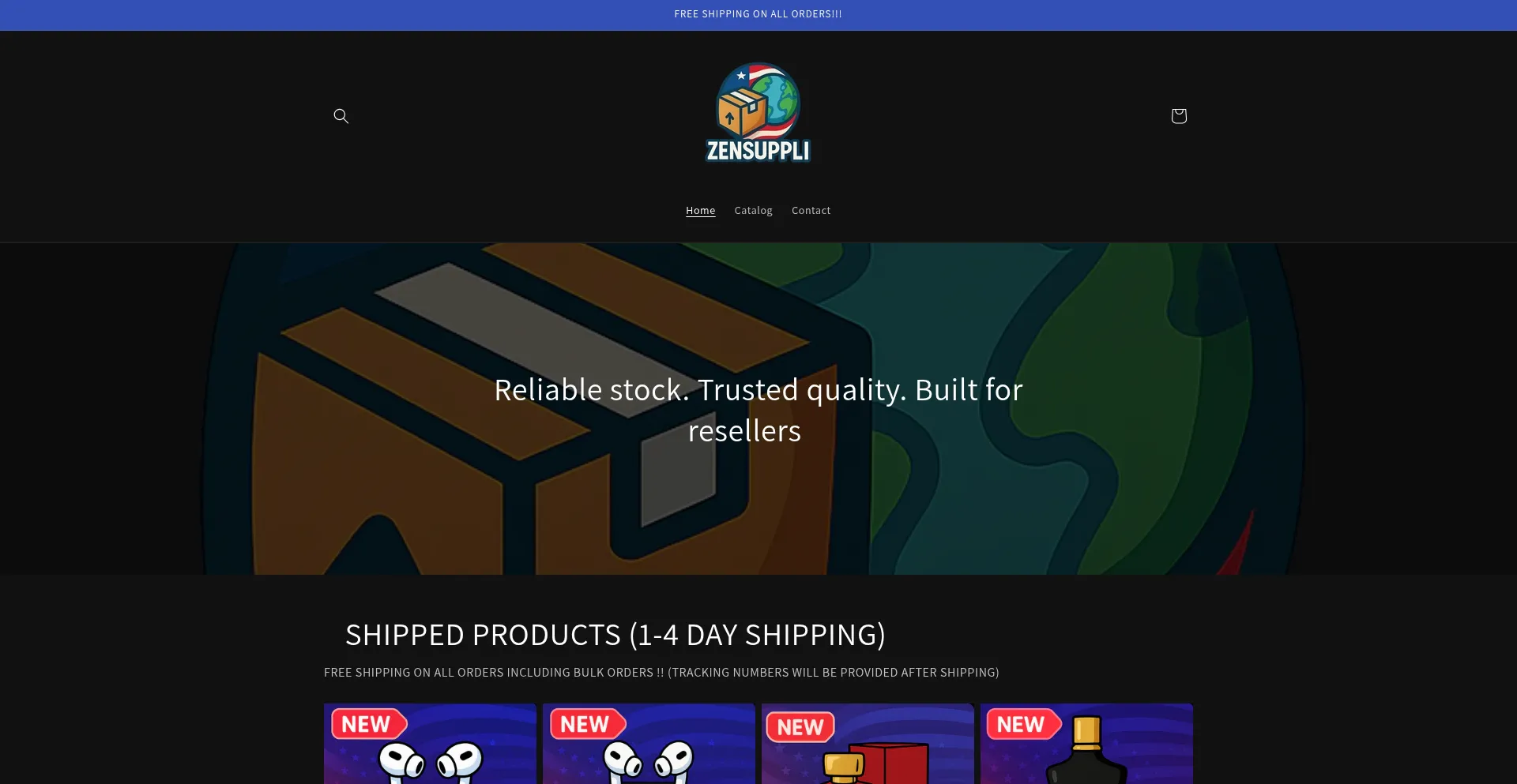 Website screenshot of Zensuppli.us