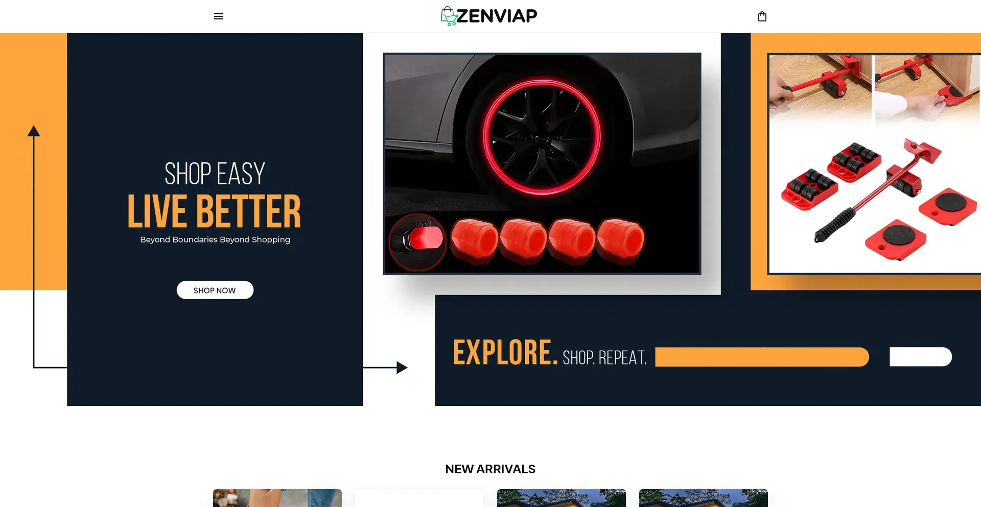 Website screenshot of Zenviap.com