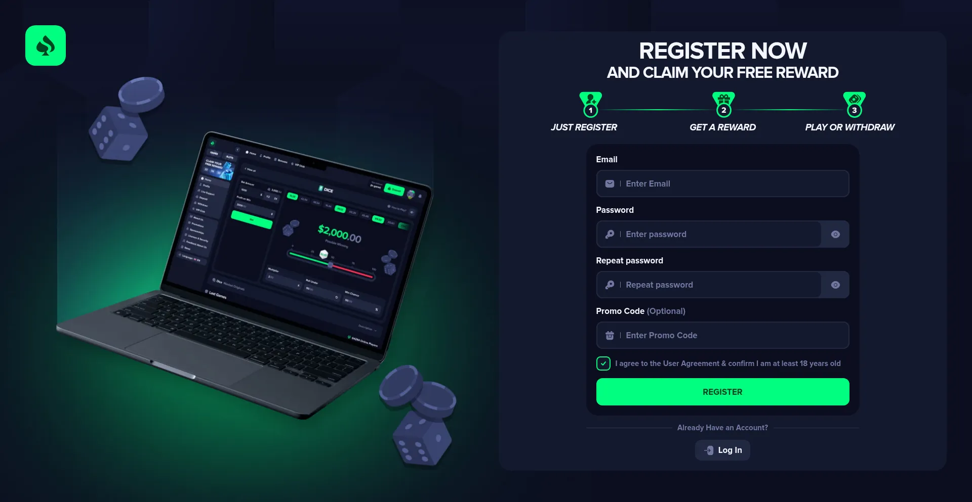 Website screenshot of Zerano.cc