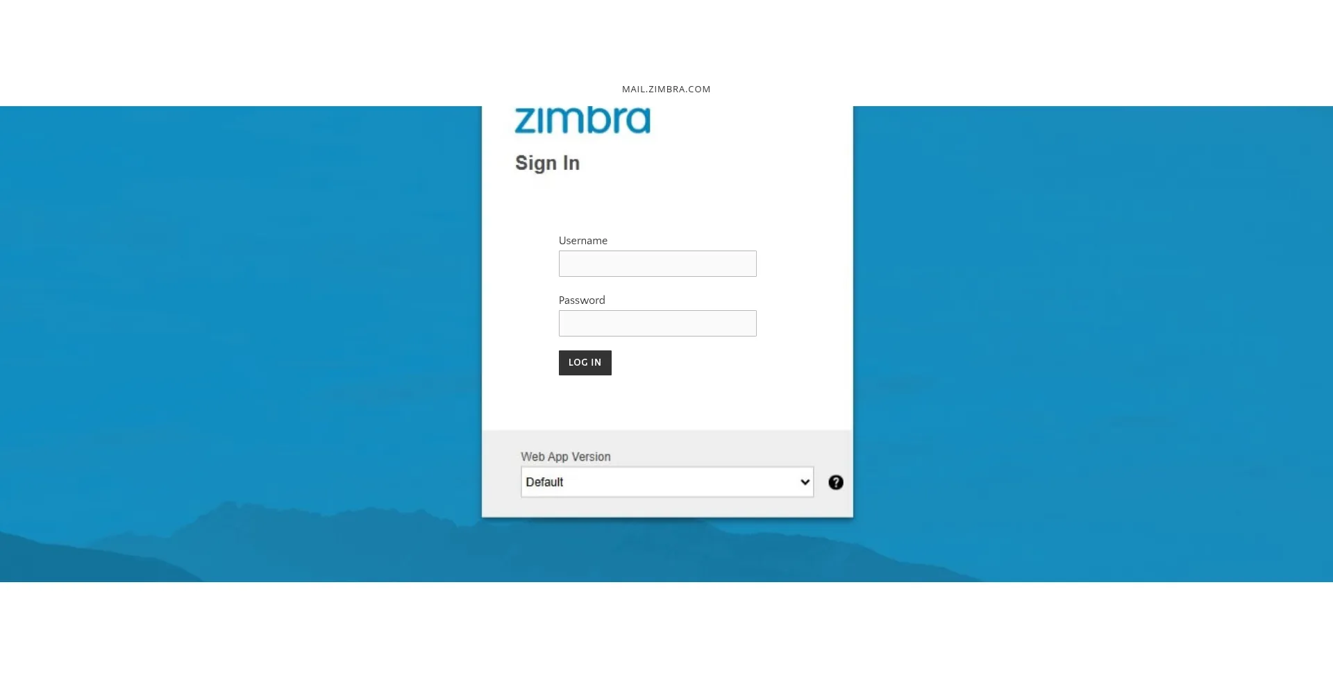 Website screenshot of Zimbramailing.weebly.com