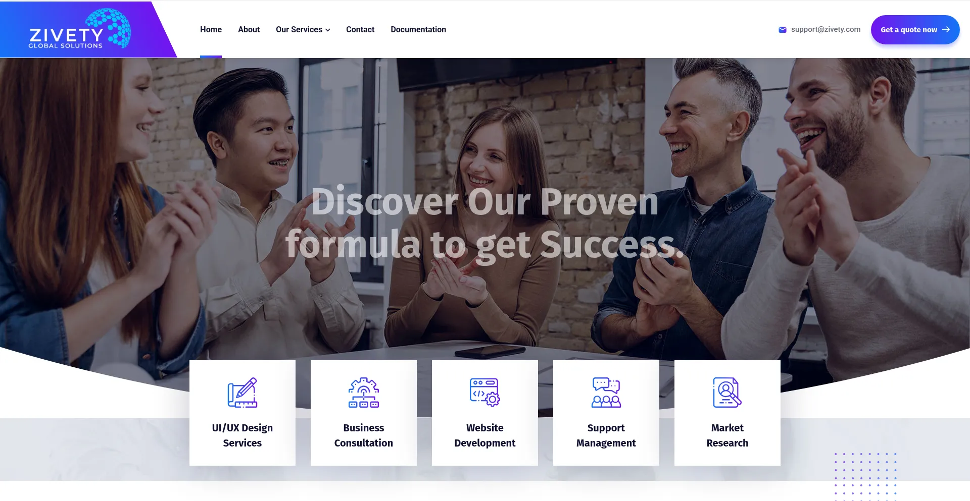 Website screenshot of Zivety.com