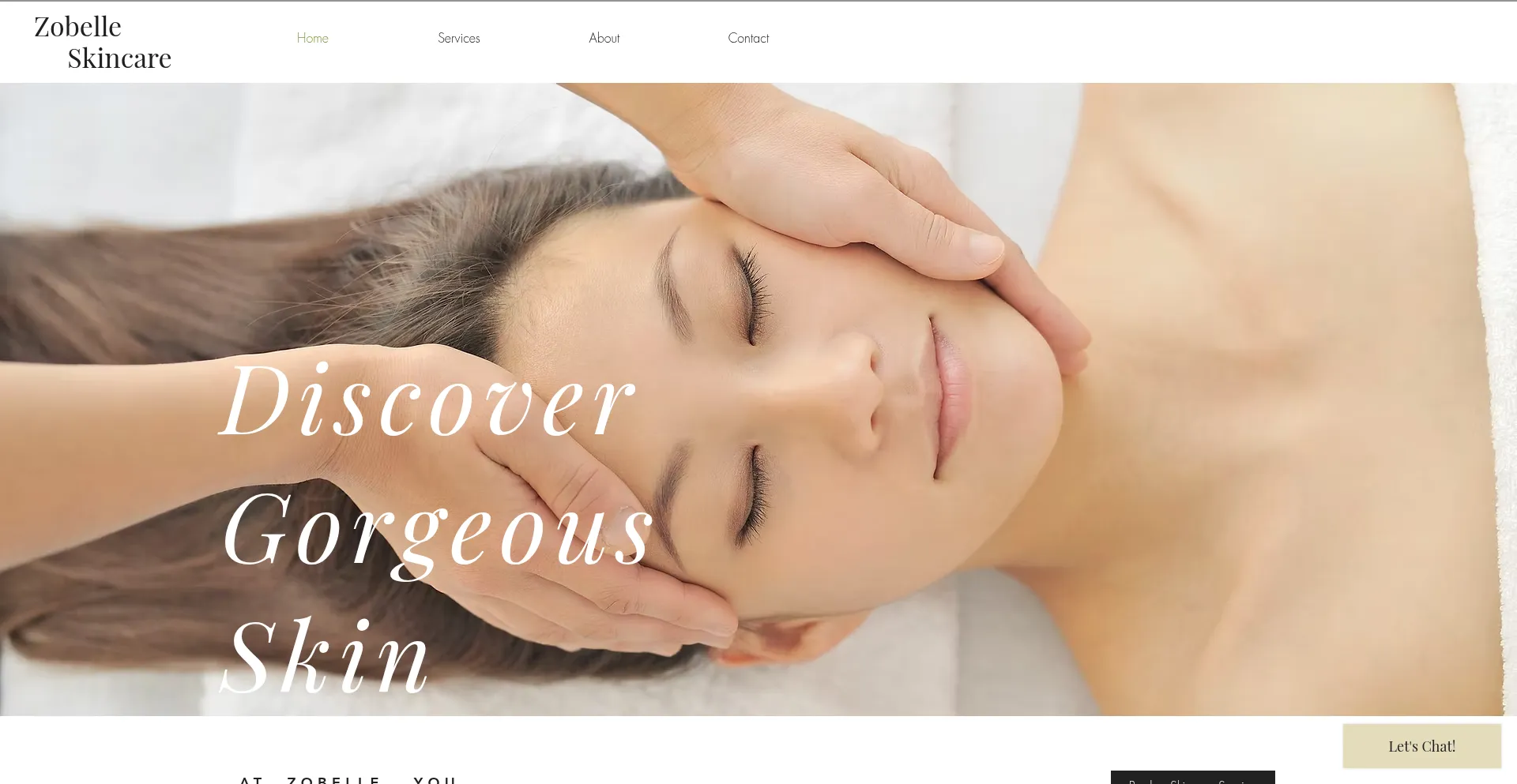 Website screenshot of Zobelleskin.com