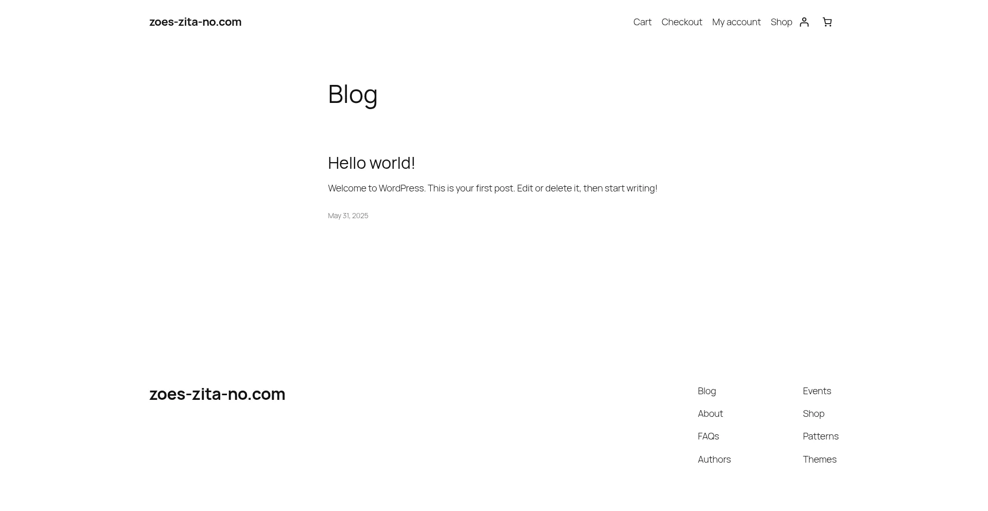 Website screenshot of Zoes-zita-no.com